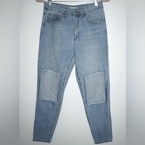 Forever 21 Mom Jeans with Sheer Material.